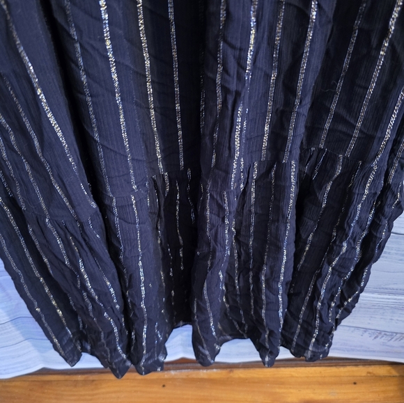 NWT Rachel Roy black & gold long Maxi dress womans plus size 2X - Picture 5 of 7